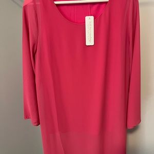 Pink dress with long sleeves